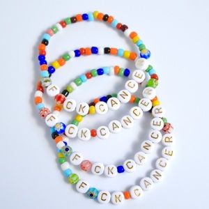 F*ck Cancer Beaded Bracelet